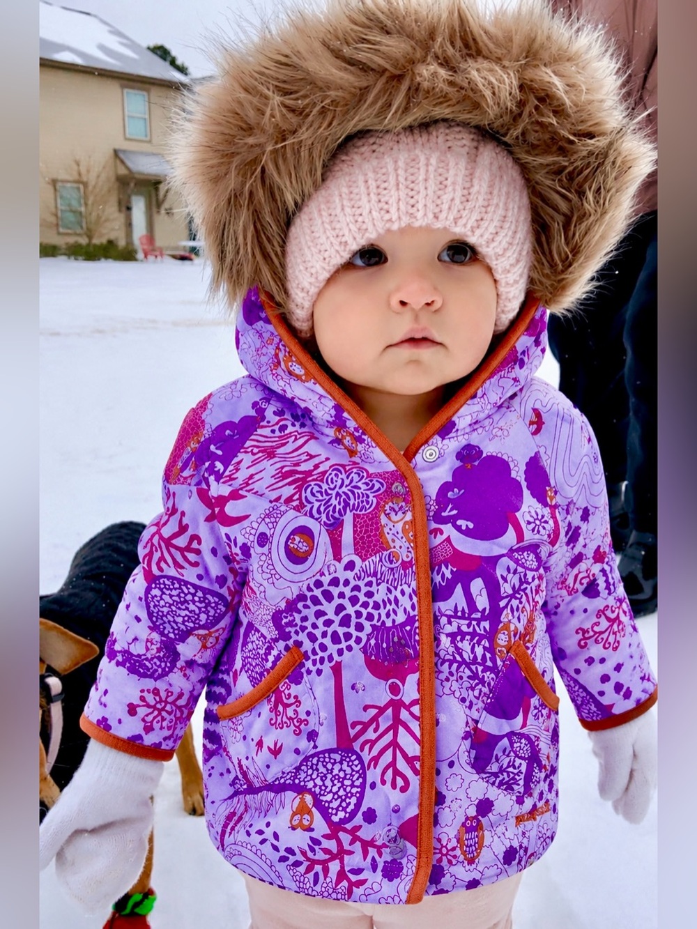 Patagonia Baby Hooded Floral Print Long Sleeve Jacket